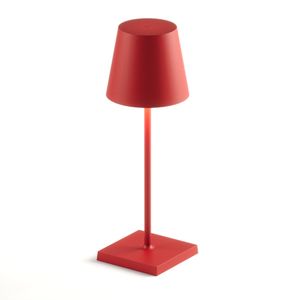 Luminária de Mesa Abajur LED Tina Interlight - Portátil - Sem Fio - Vermelho