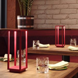 Luminária de Mesa Greta Interlight Portátil LED Vermelho