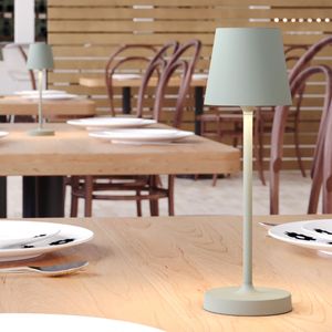 Luminária de Mesa Abajur LED Mini TN Interlight - Portátil Sem Fio - Verde Sálvia