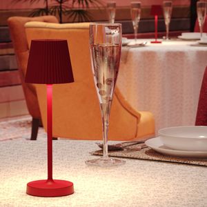 Luminária de Mesa Abajur LED Mini PL Interlight - Portátil Sem Fio -  Vermelho